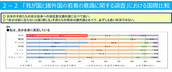 「我が国と諸外国の若者の意識に関する調査」における国際比較